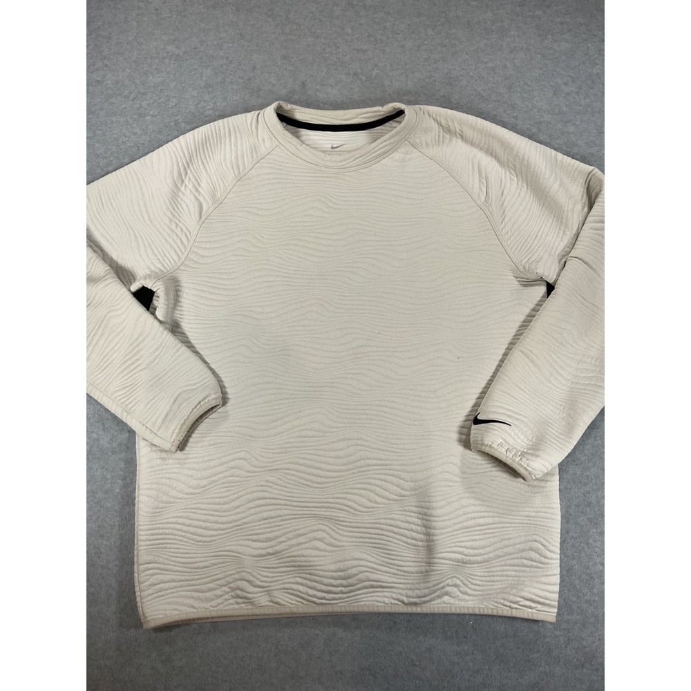 Nike Dri-FIT Adv Forward Crew Sweatshirt Light Orewood Brown Mens L 2977